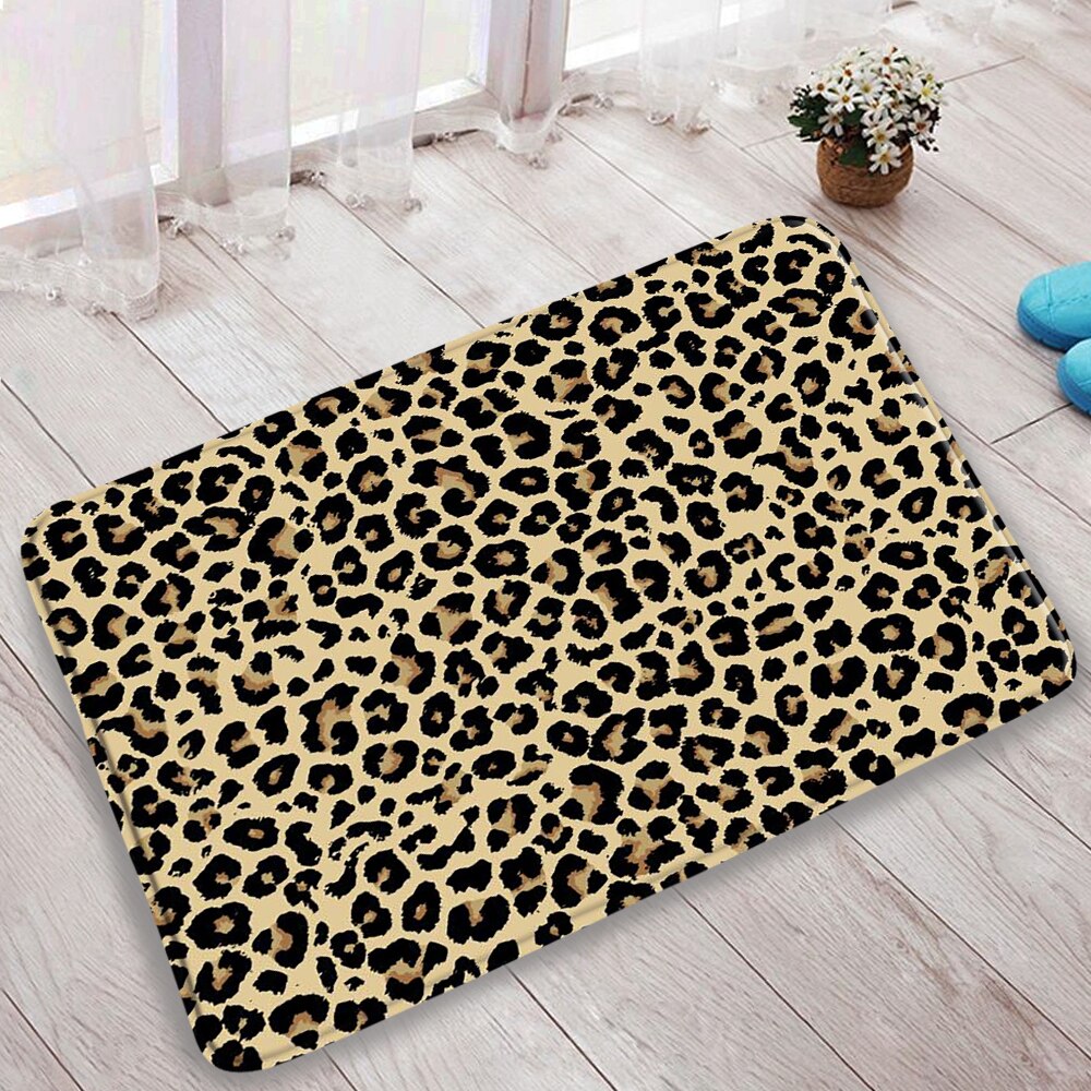 3Pcs Set Gray Brown Leopard Pattern Bathroom Bath Mats Toilet Lid Cover  Shower Carpet Rugs Home Decor Cheetah Animal Doormat