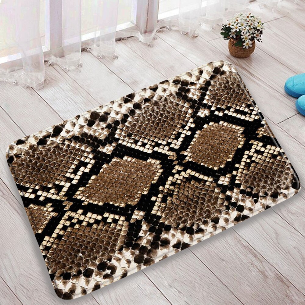 3Pcs Set Gray Brown Leopard Pattern Bathroom Bath Mats Toilet Lid Cover  Shower Carpet Rugs Home Decor Cheetah Animal Doormat