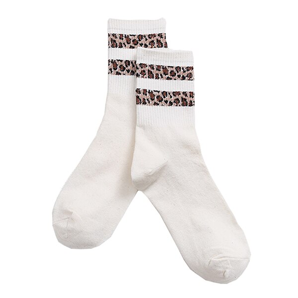 3 Pairs Leopard Print Cotton Socks Women Winter Warm Long Socks Harajuku Brand Luxury Kawaii Sports Street Apparel Korea Style