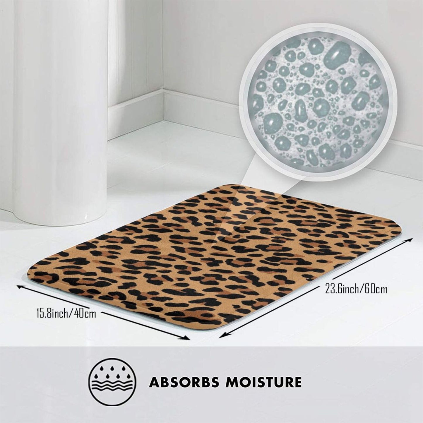 Tan Leopard Print Mat Rug Carpet Anti-Slip Floor Mats Bedroom Cheetah Cheetah Pattern Leopard Animals Cheetah Case Jungle