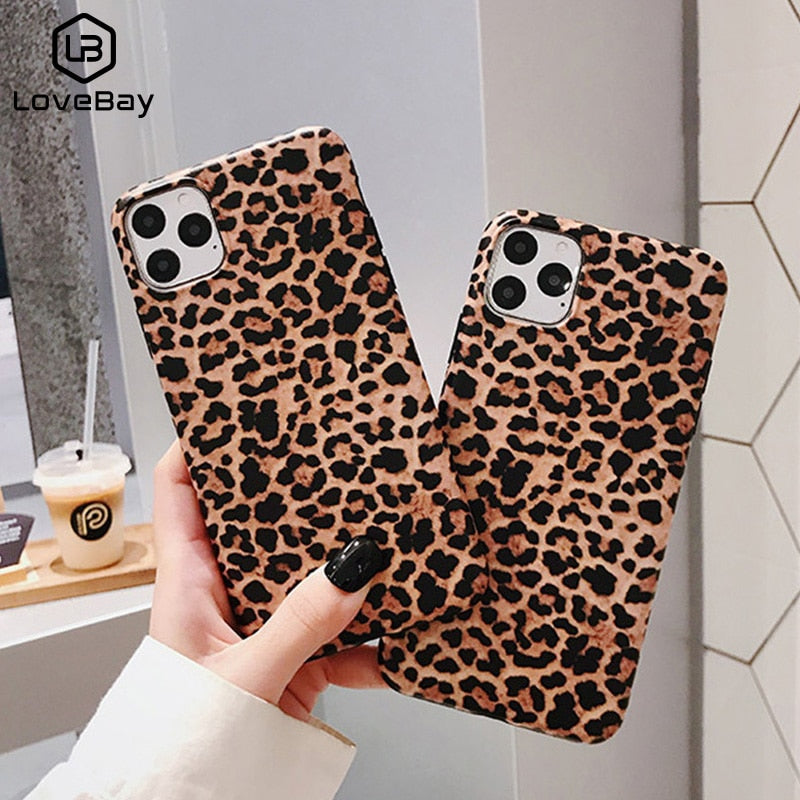 Lovebay Luxury Leopard Print Phone Case For iPhone 7 Soft IMD Silicone Cover For iPhone 11 12 13 14 Pro XS Max XR X 6 6S 8 Plus