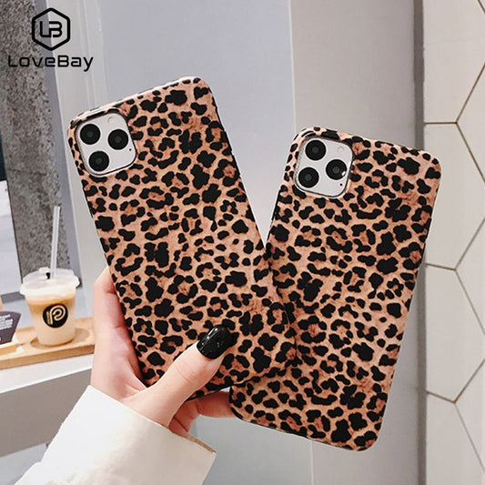 Lovebay Luxury Leopard Print Phone Case For iPhone 7 Soft IMD Silicone Cover For iPhone 11 12 13 14 Pro XS Max XR X 6 6S 8 Plus