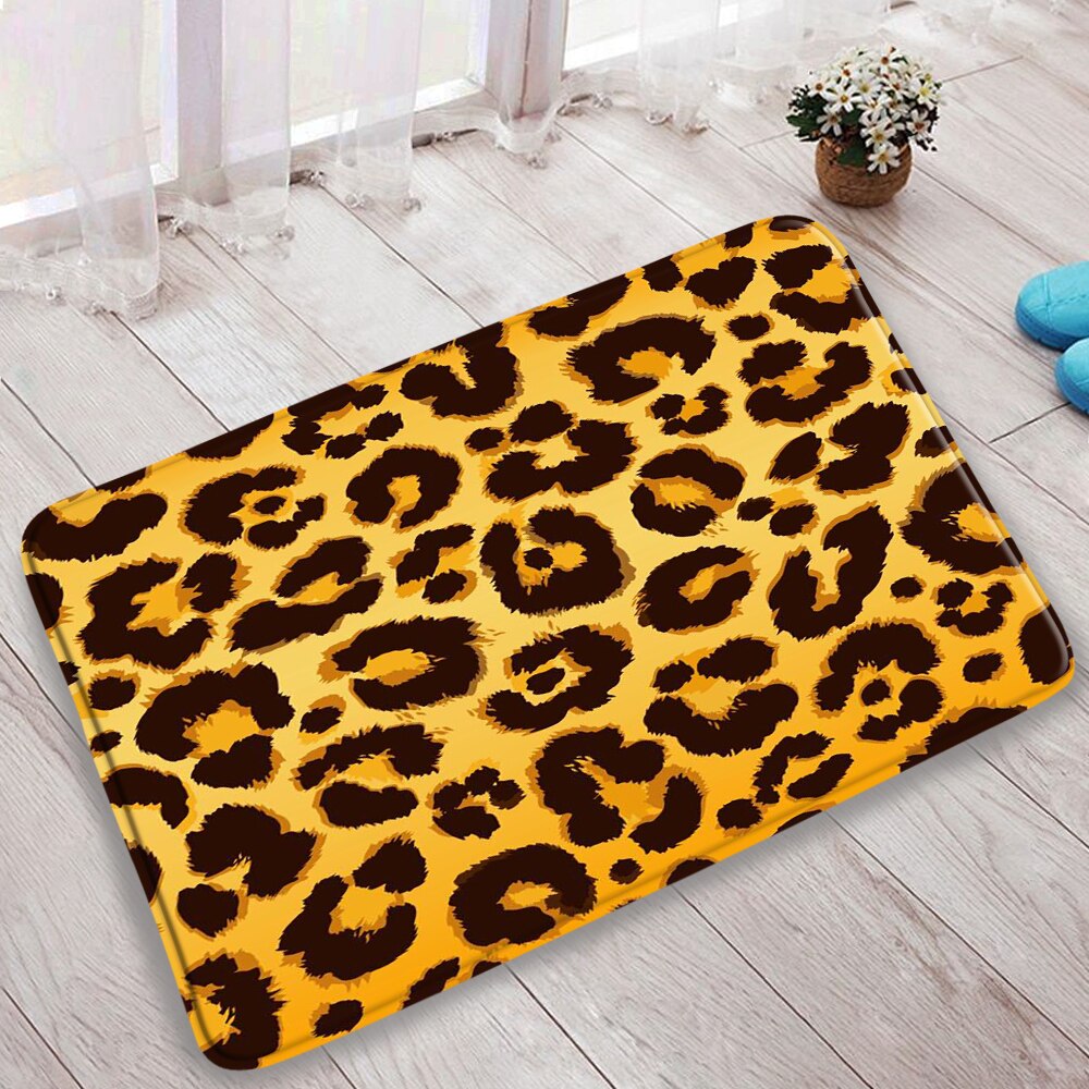 3Pcs Set Gray Brown Leopard Pattern Bathroom Bath Mats Toilet Lid Cover  Shower Carpet Rugs Home Decor Cheetah Animal Doormat