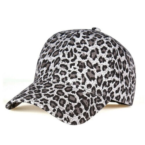 New Women Men Sports Hat Leopard Cheetah Print  PanelStrapback Camp Hat  Cap retro animal Baseball Cap Adjustable Travel Sport