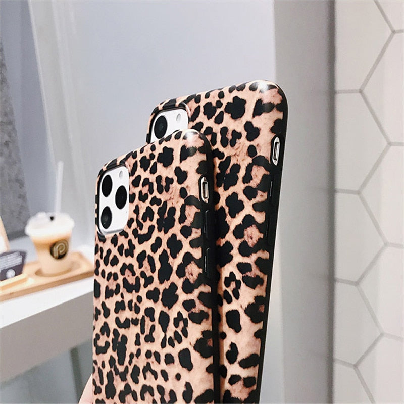 Lovebay Luxury Leopard Print Phone Case For iPhone 7 Soft IMD Silicone Cover For iPhone 11 12 13 14 Pro XS Max XR X 6 6S 8 Plus