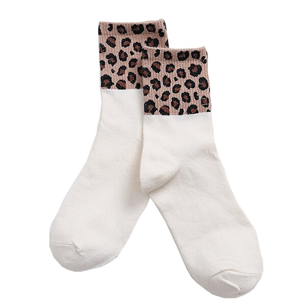 3 Pairs Leopard Print Cotton Socks Women Winter Warm Long Socks Harajuku Brand Luxury Kawaii Sports Street Apparel Korea Style