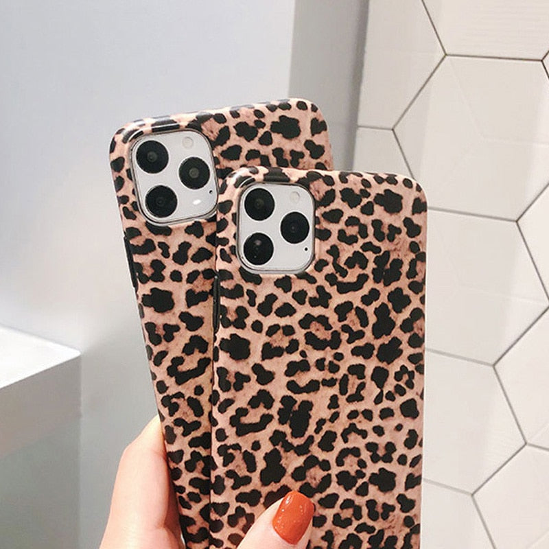 Lovebay Luxury Leopard Print Phone Case For iPhone 7 Soft IMD Silicone Cover For iPhone 11 12 13 14 Pro XS Max XR X 6 6S 8 Plus