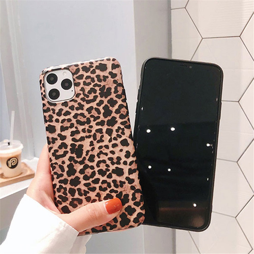 Lovebay Luxury Leopard Print Phone Case For iPhone 7 Soft IMD Silicone Cover For iPhone 11 12 13 14 Pro XS Max XR X 6 6S 8 Plus