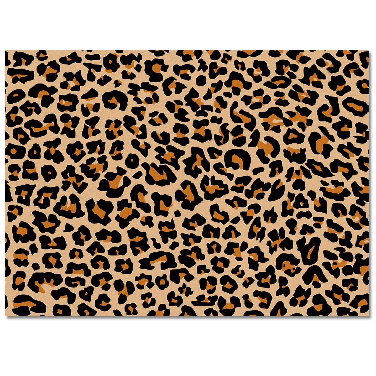 Leopard Print Cheetah Art Carpet for Living Room Floor Mat Bedroom Rug Large Bathroom Entrance Non-slip Doormat