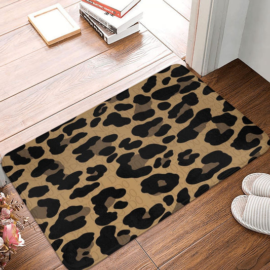 Leopard Doormat Bathroom Printed Polyeste Mat Kitchen Home Hallway Skin Fur Decoration Floor Rug Door Mat Bath Mat