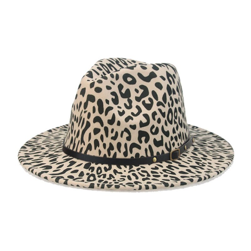 Fedora Hat Winter Women Hats Leopard Print Men Women Casual Formal Vintage Church Wedding Women Felted Hat Sombreros De Mujer