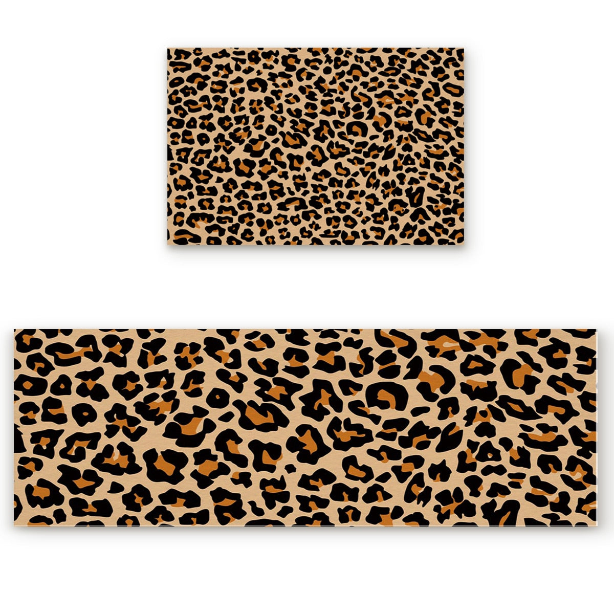 Leopard Print Cheetah Art Kitchen Mat Home Entrance Doormat Hallway Bedroom Living Room Decoration Floor Carpet Balcony Long Rug