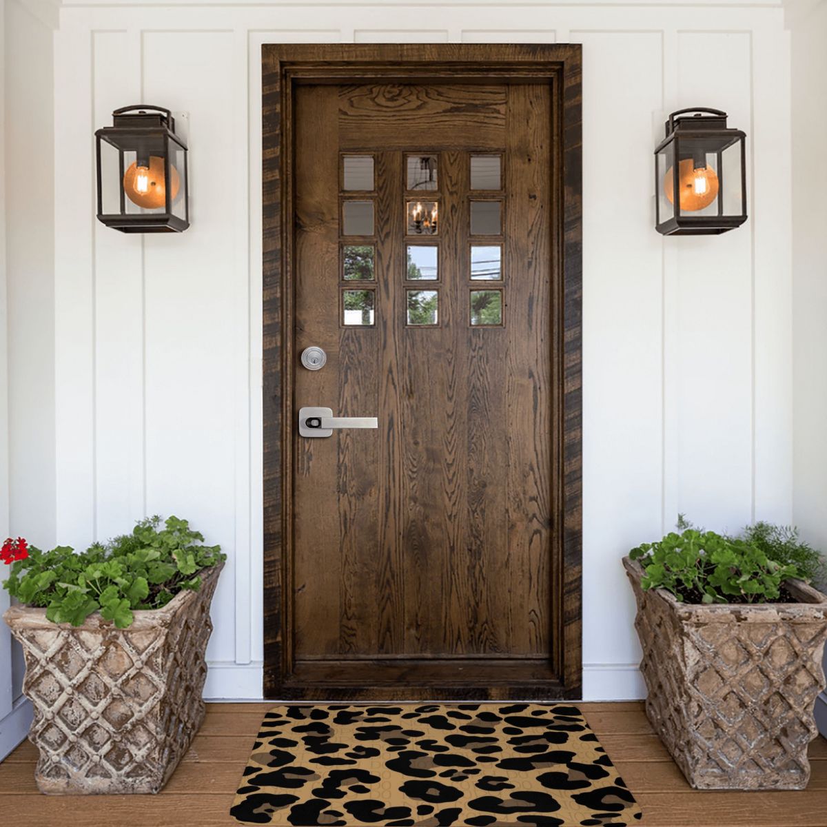 Leopard Doormat Bathroom Printed Polyeste Mat Kitchen Home Hallway Skin Fur Decoration Floor Rug Door Mat Bath Mat